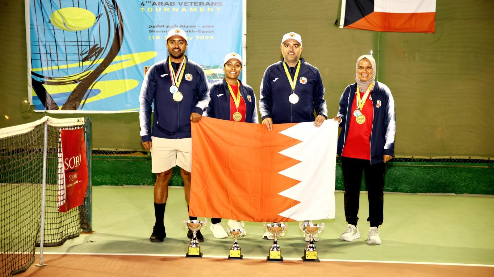 فريق وزارة الداخلية يحقق مراكز متقدمة في البطولة العربية الرابعة لرواد التنس<